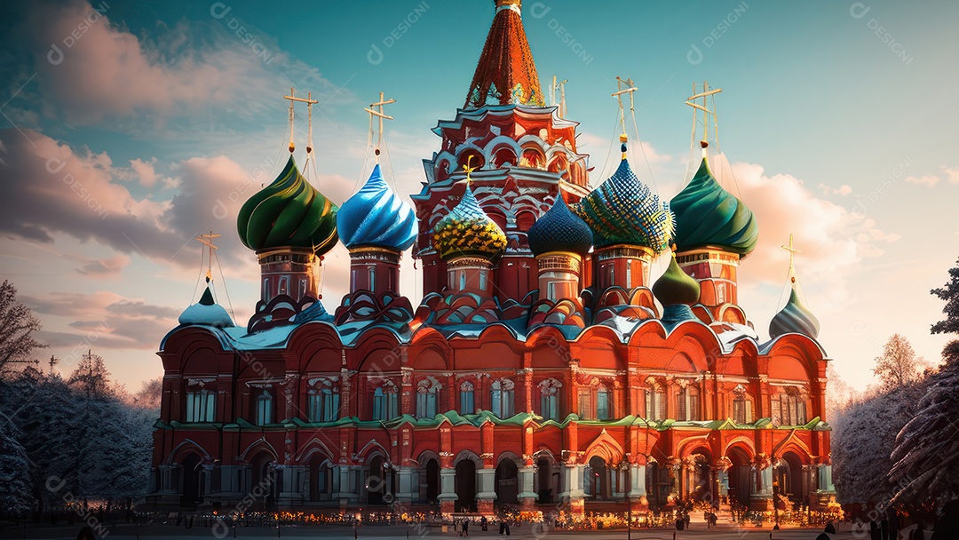 Imagem realista de local turístico na Rússia.