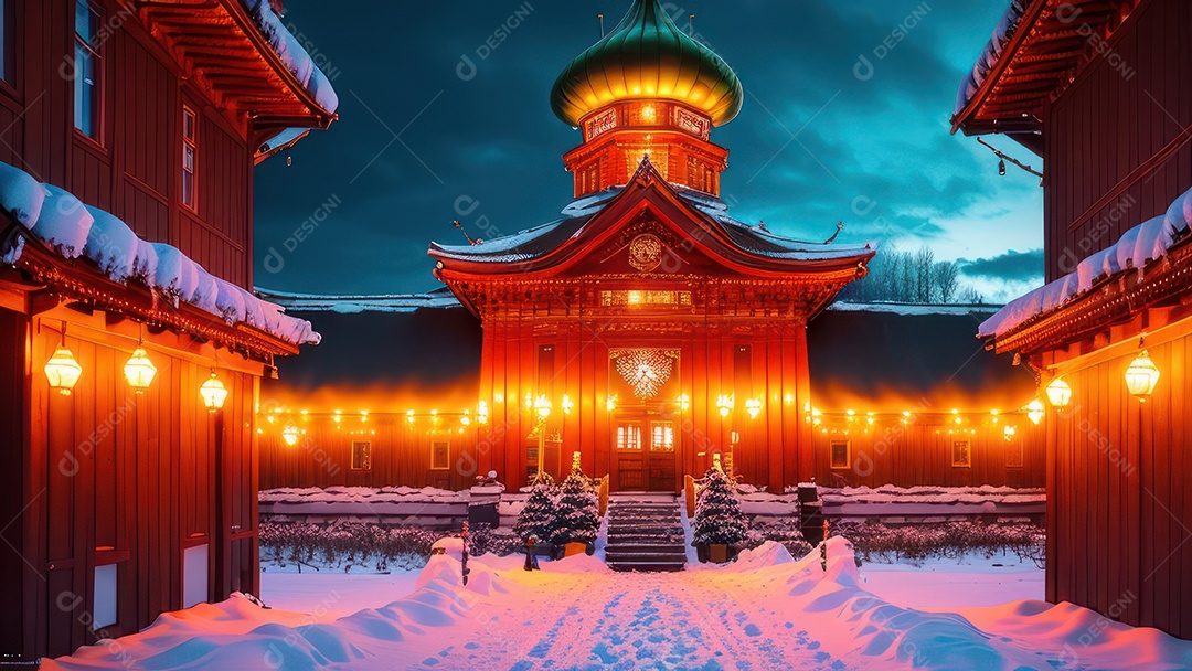 Imagem realista de local turístico na Rússia.