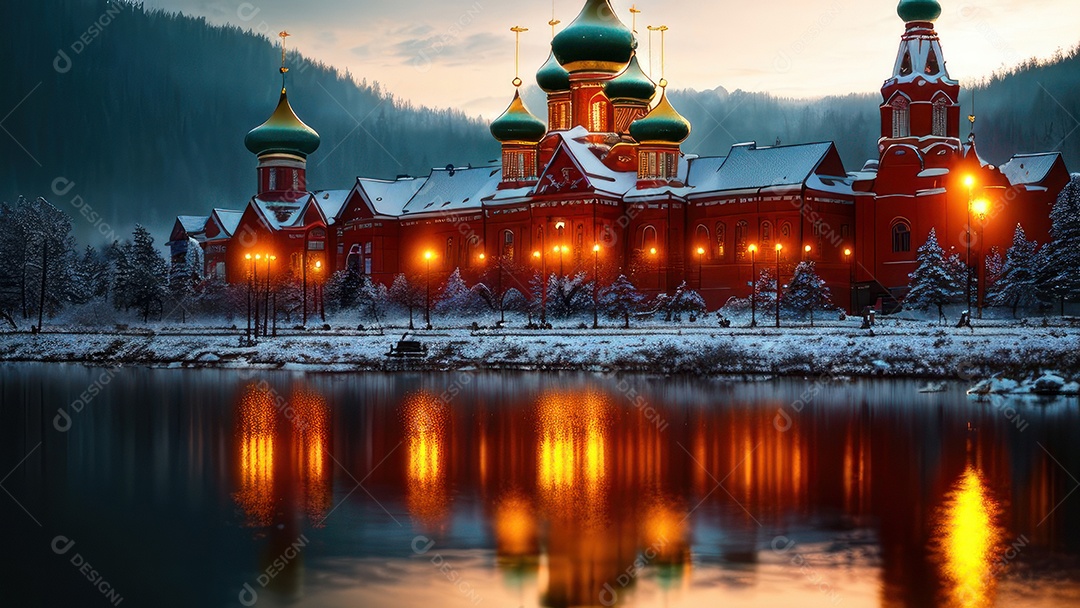 Imagem realista de local turístico na Rússia.