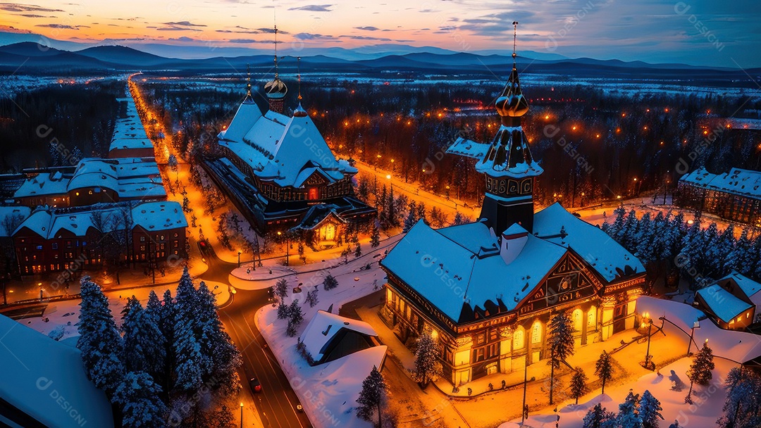 Imagem realista de local turístico na Rússia.