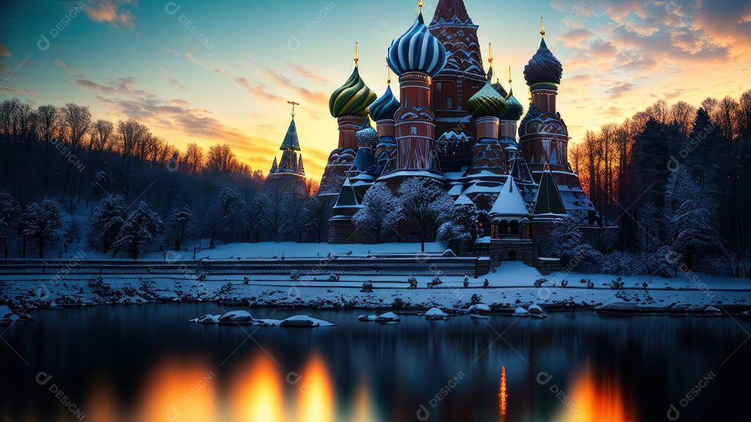 Imagem realista de local turístico na Rússia.