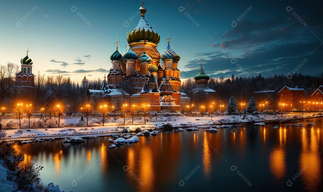 Imagem realista de local turístico na Rússia.