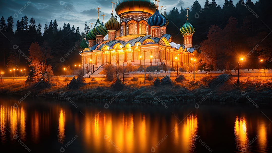 Imagem realista de local turístico na Rússia.
