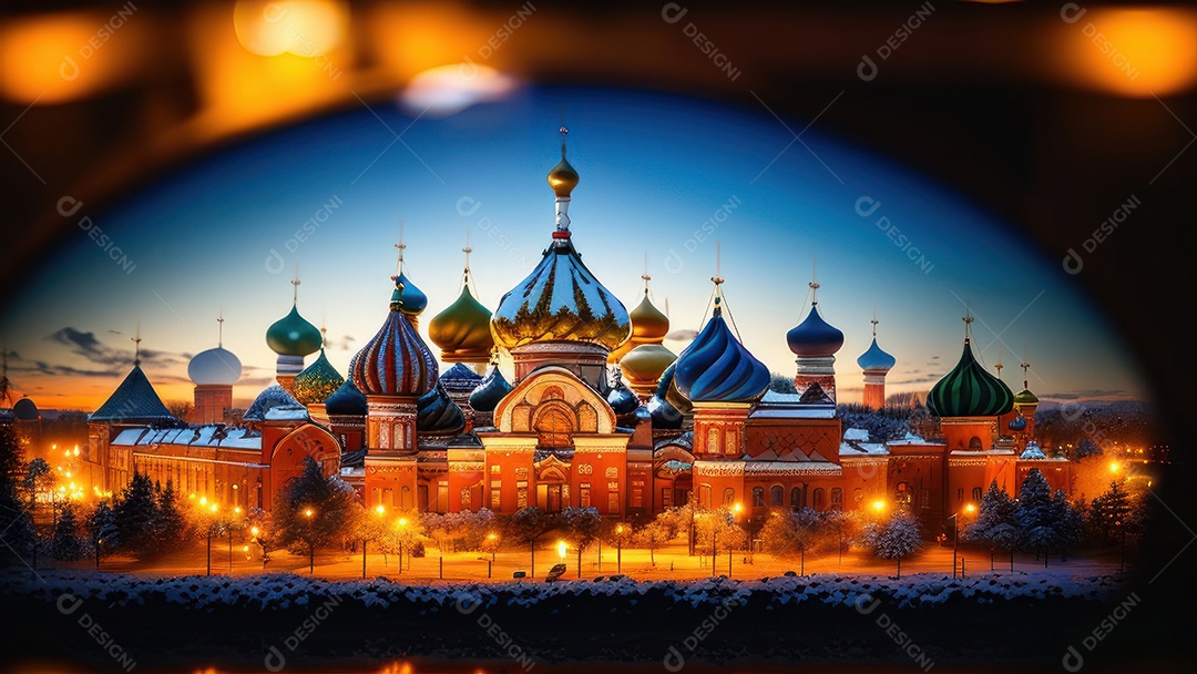 Imagem realista de local turístico na Rússia.