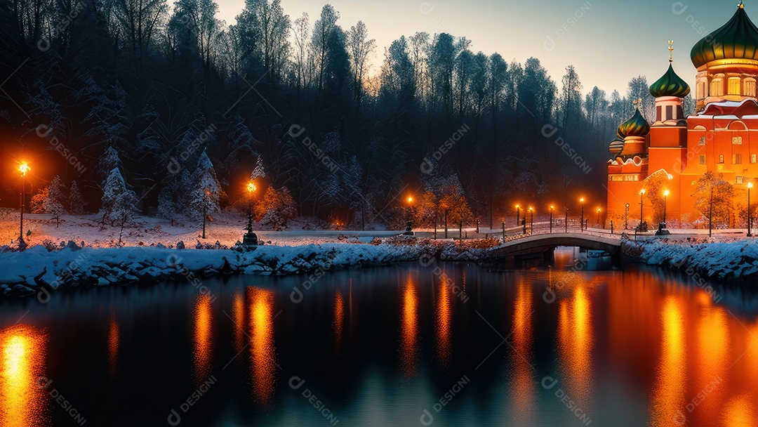 Imagem realista de local turístico na Rússia.