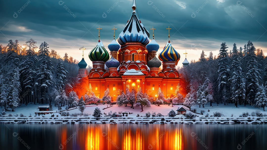 Imagem realista de local turístico na Rússia.