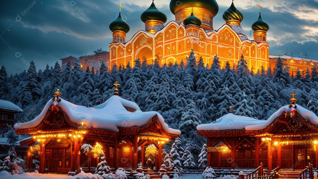 Imagem realista de local turístico na Rússia.