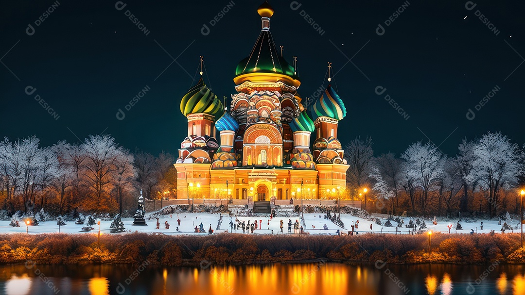 Imagem realista de local turístico na Rússia.