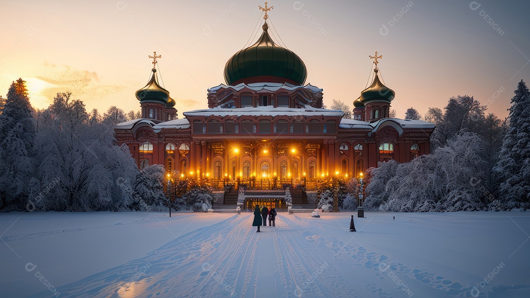 Imagem realista de local turístico na Rússia.