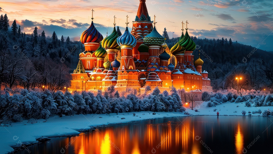 Imagem realista de local turístico na Rússia.