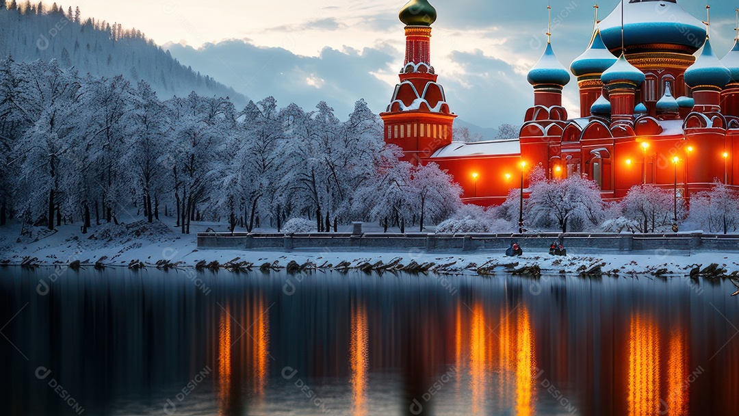 Imagem realista de local turístico na Rússia.