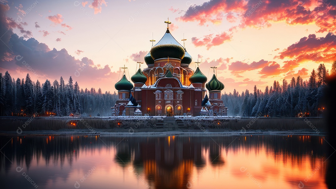 Imagem realista de local turístico na Rússia.