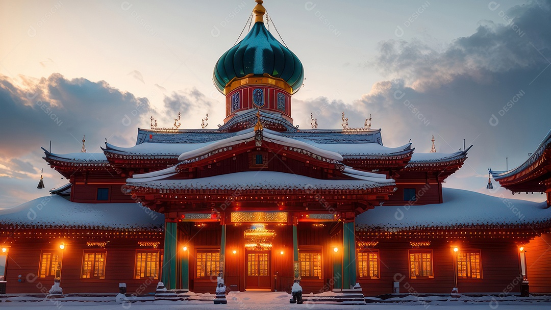 Imagem realista de local turístico na Rússia.