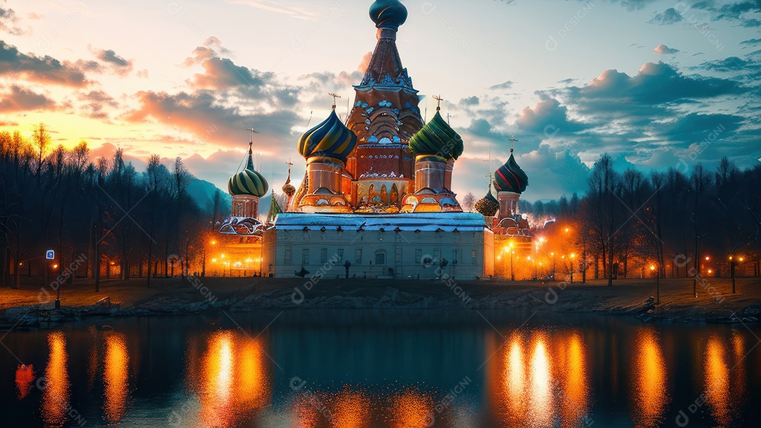 Imagem realista de local turístico na Rússia.