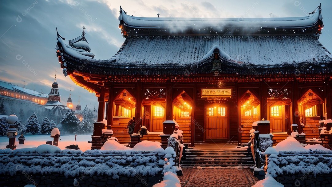 Imagem realista de local turístico na Rússia.