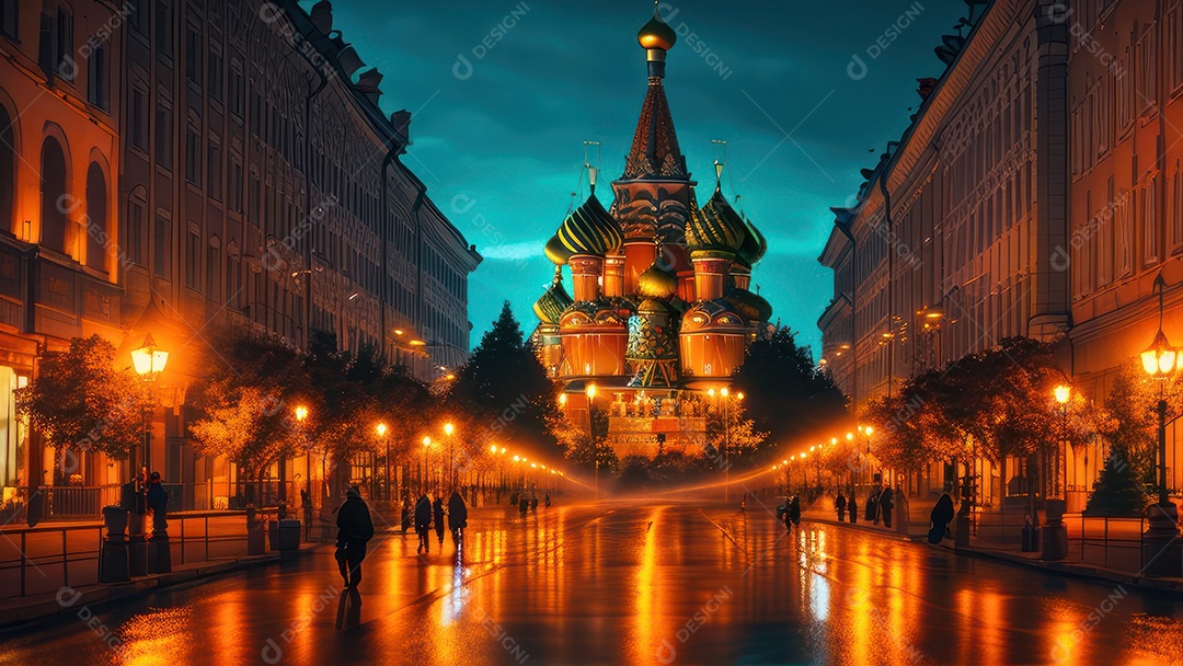 Imagem realista de local turístico na Rússia.