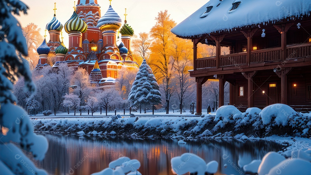 Imagem realista de local turístico na Rússia.