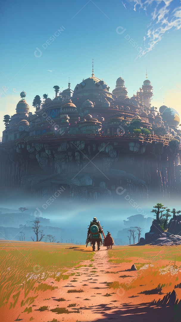 Imagem realista Anime paisagem.