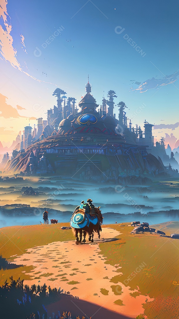 Imagem realista Anime paisagem.