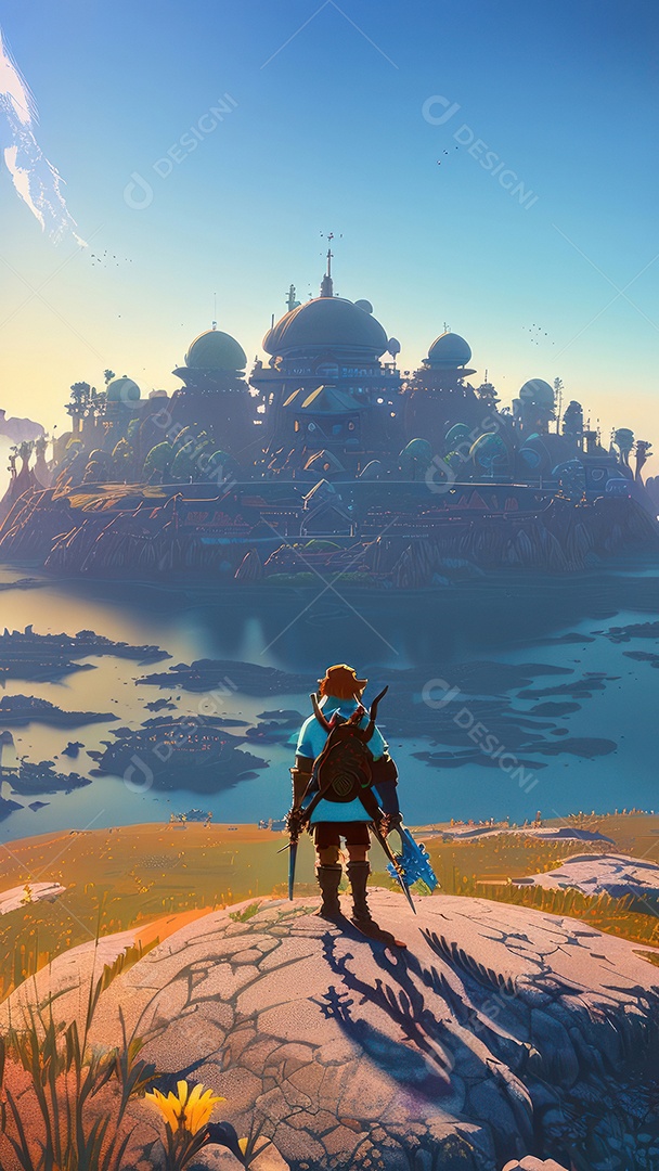 Imagem realista Anime paisagem.