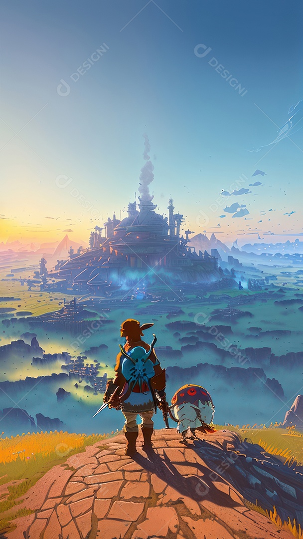 Imagem realista Anime paisagem.