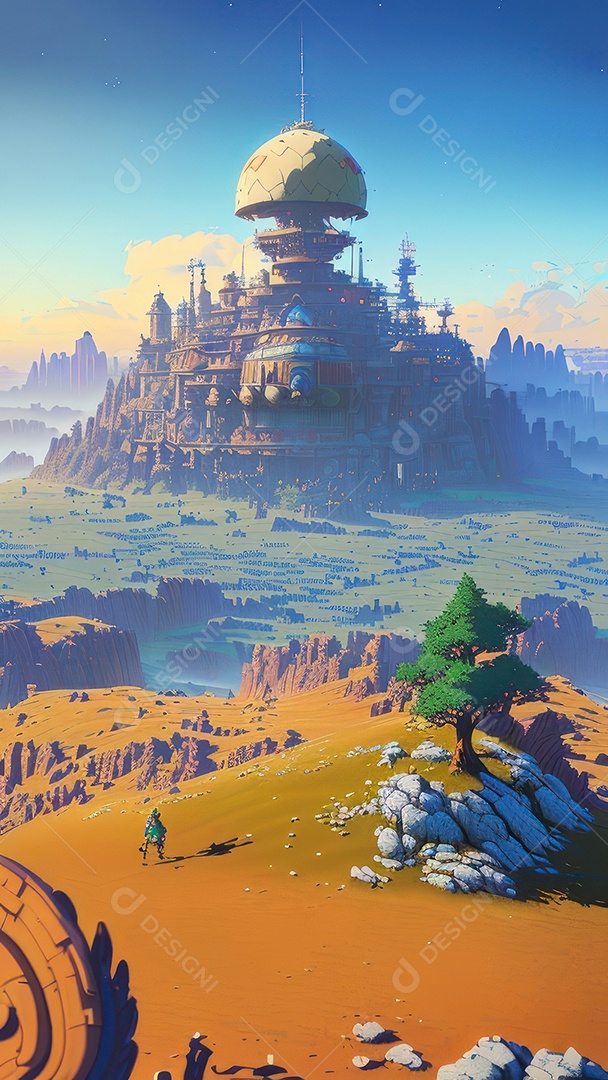 Imagem realista Anime paisagem.