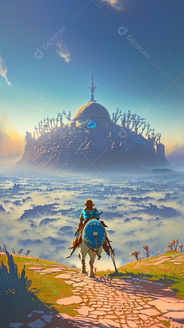 Imagem realista Anime paisagem.