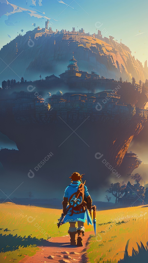 Imagem realista Anime paisagem.