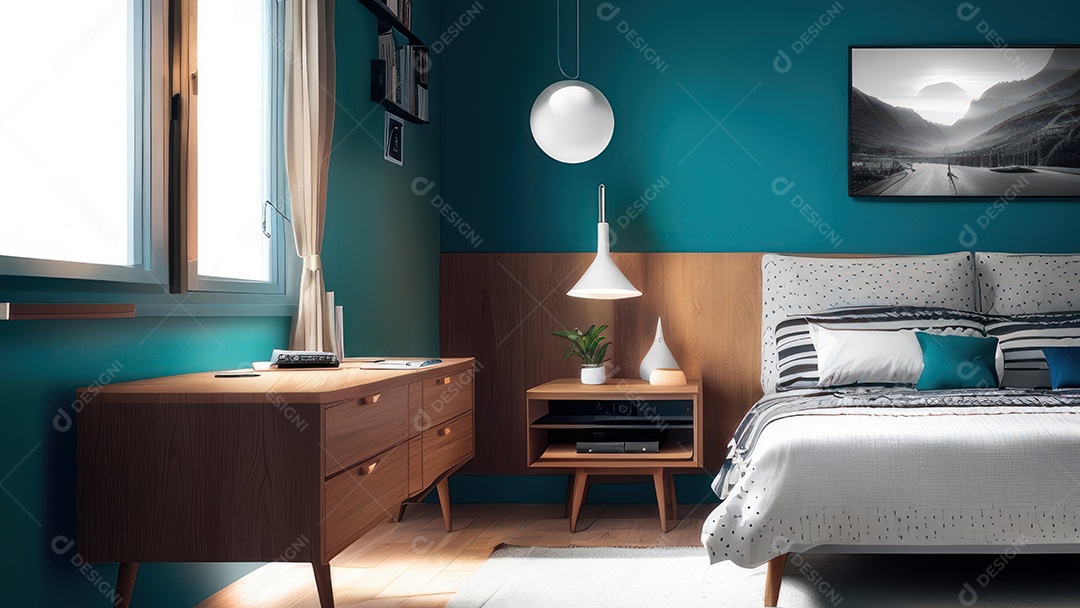 Cômodo decorado de uma casa.