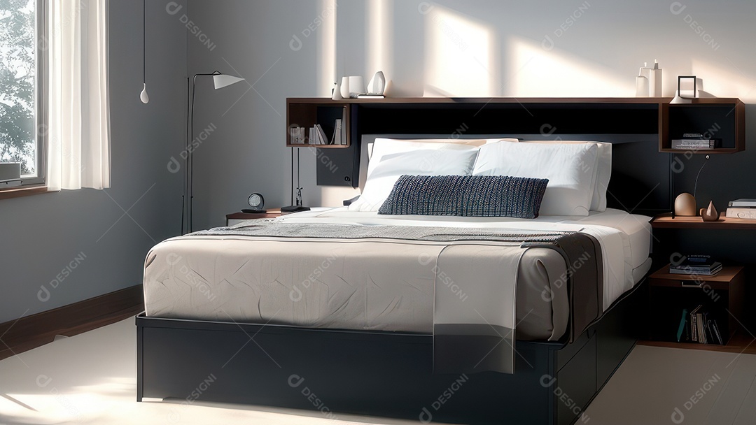 Cômodo decorado de uma casa.