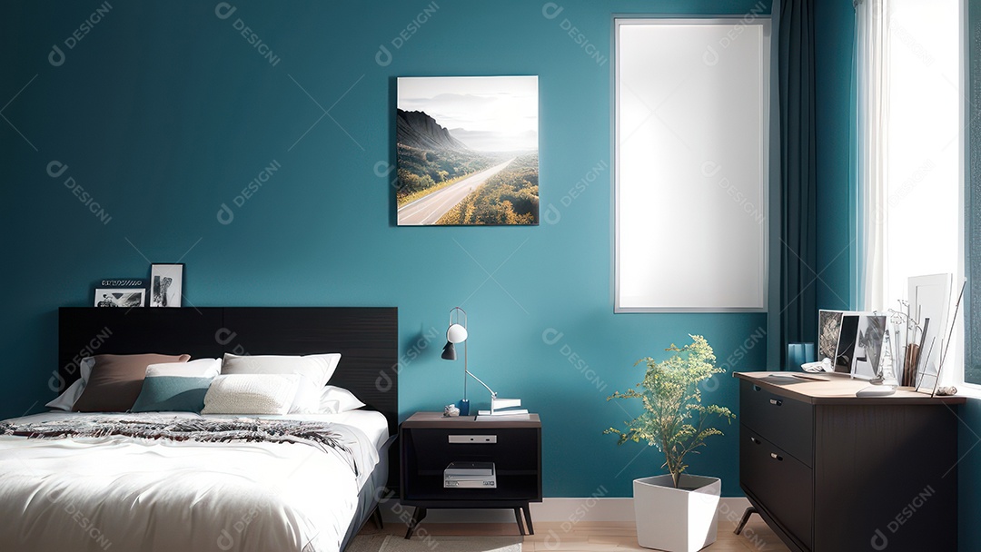 Cômodo decorado de uma casa.