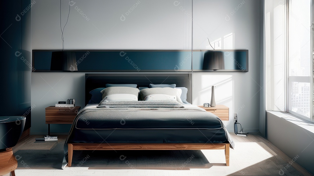 Cômodo decorado de uma casa.