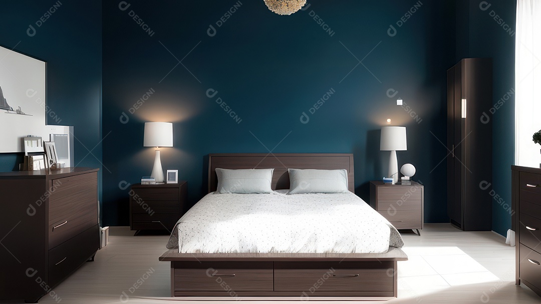 Cômodo decorado de uma casa.