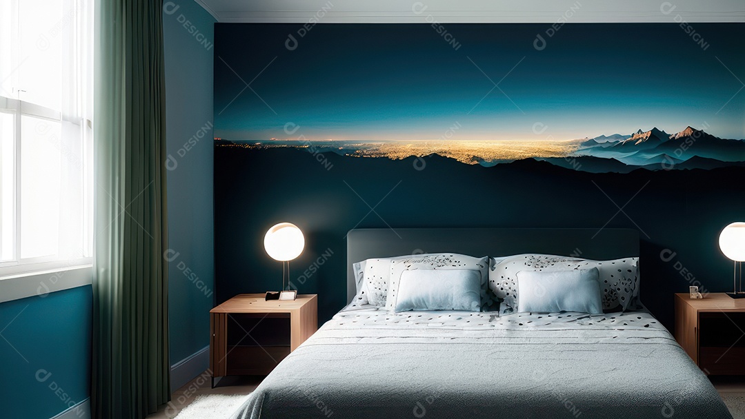 Cômodo decorado de uma casa.