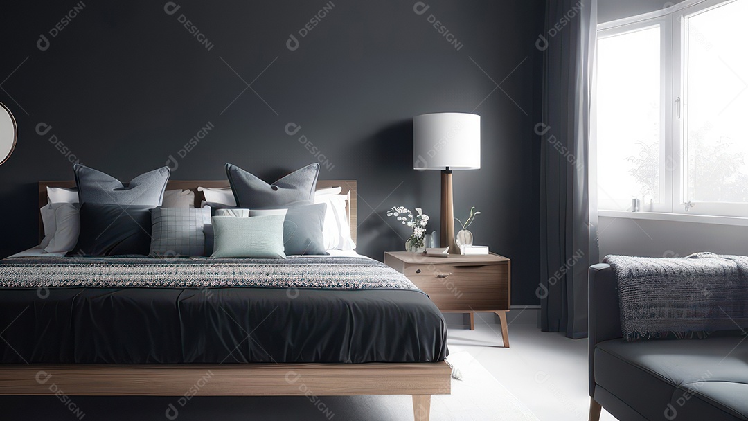 Cômodo decorado de uma casa.