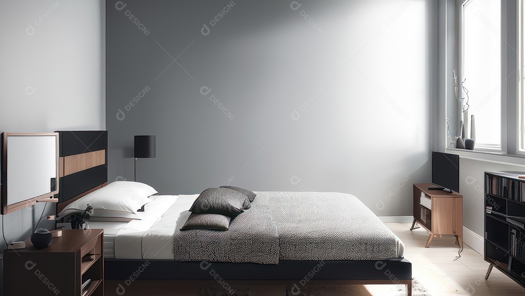 Cômodo decorado de uma casa.