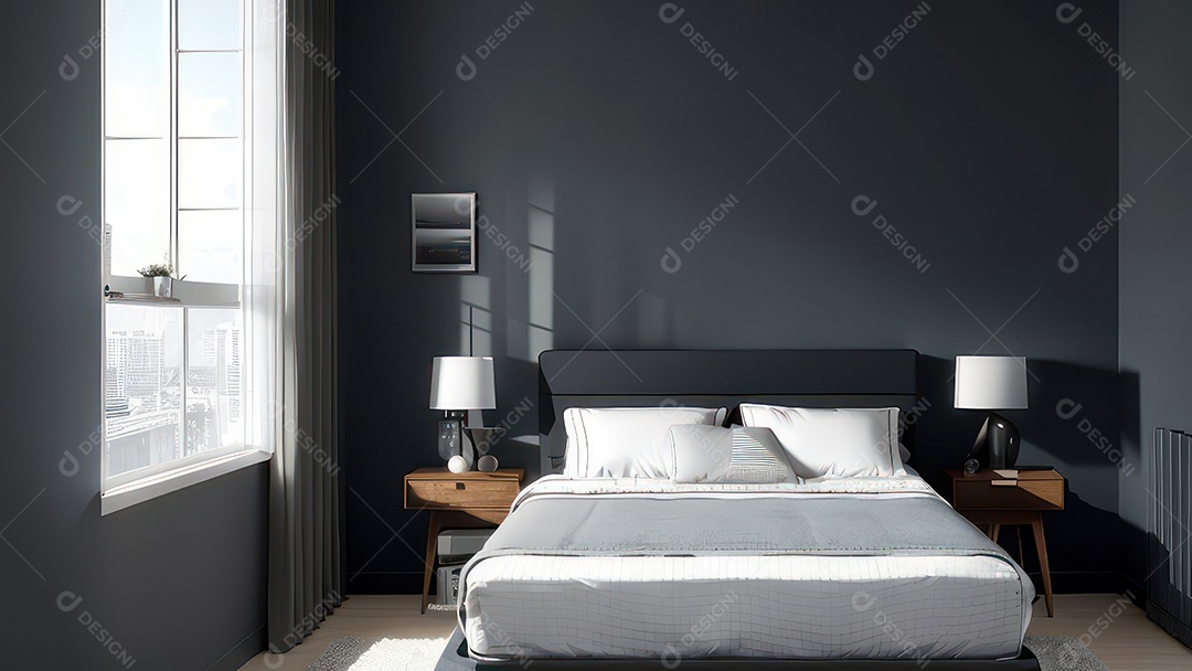 Cômodo decorado de uma casa.