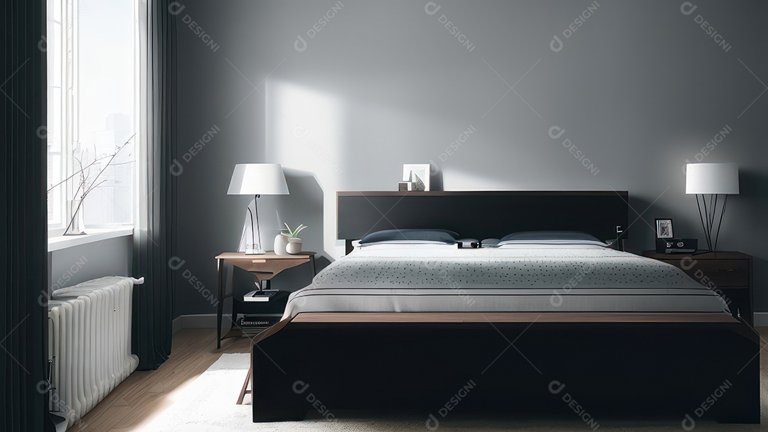 Cômodo decorado de uma casa.