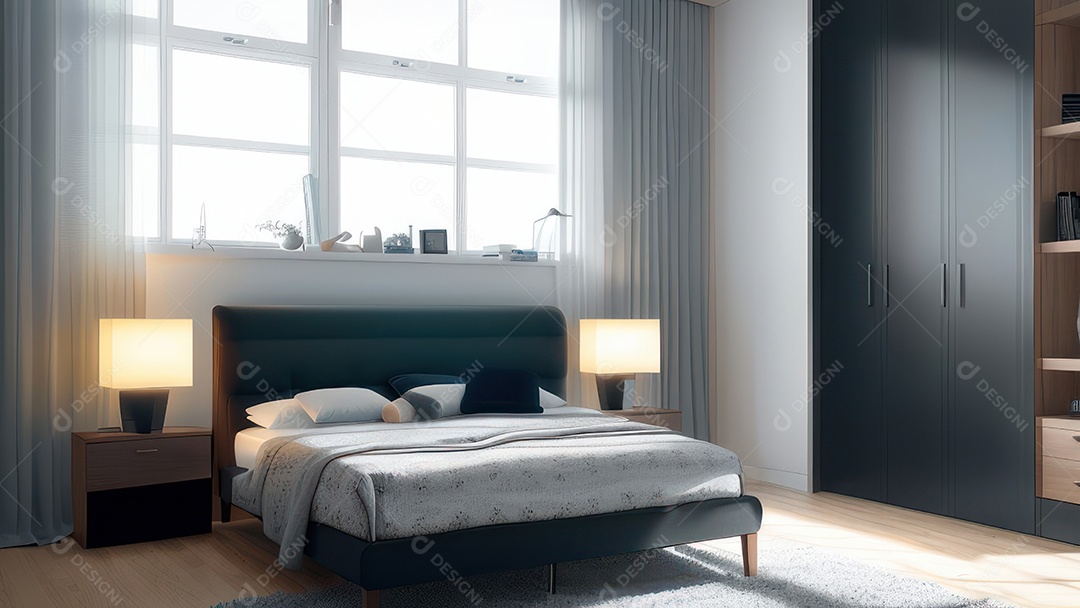 Cômodo decorado de uma casa.