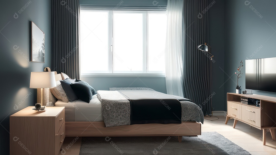 Cômodo decorado de uma casa.