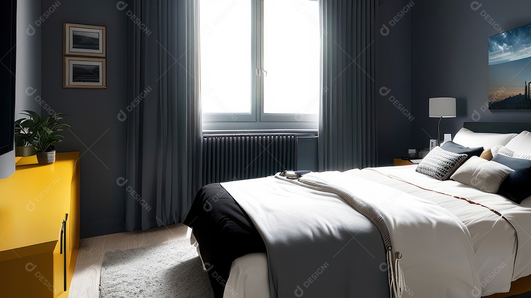 Cômodo decorado de uma casa.