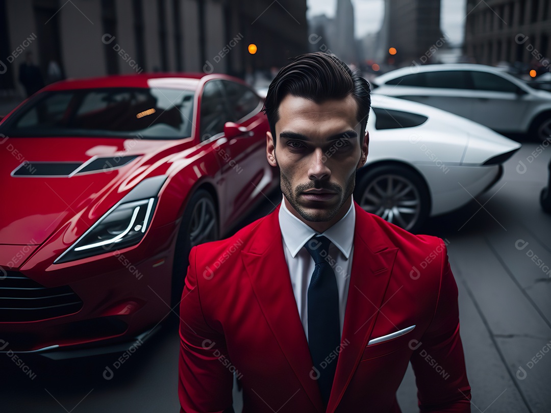 Imagem realista de homem jovem empresário