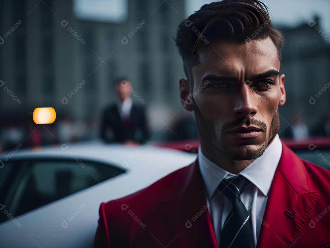 Imagem realista de homem jovem empresário