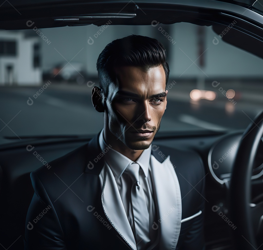 Imagem realista de homem jovem empresário