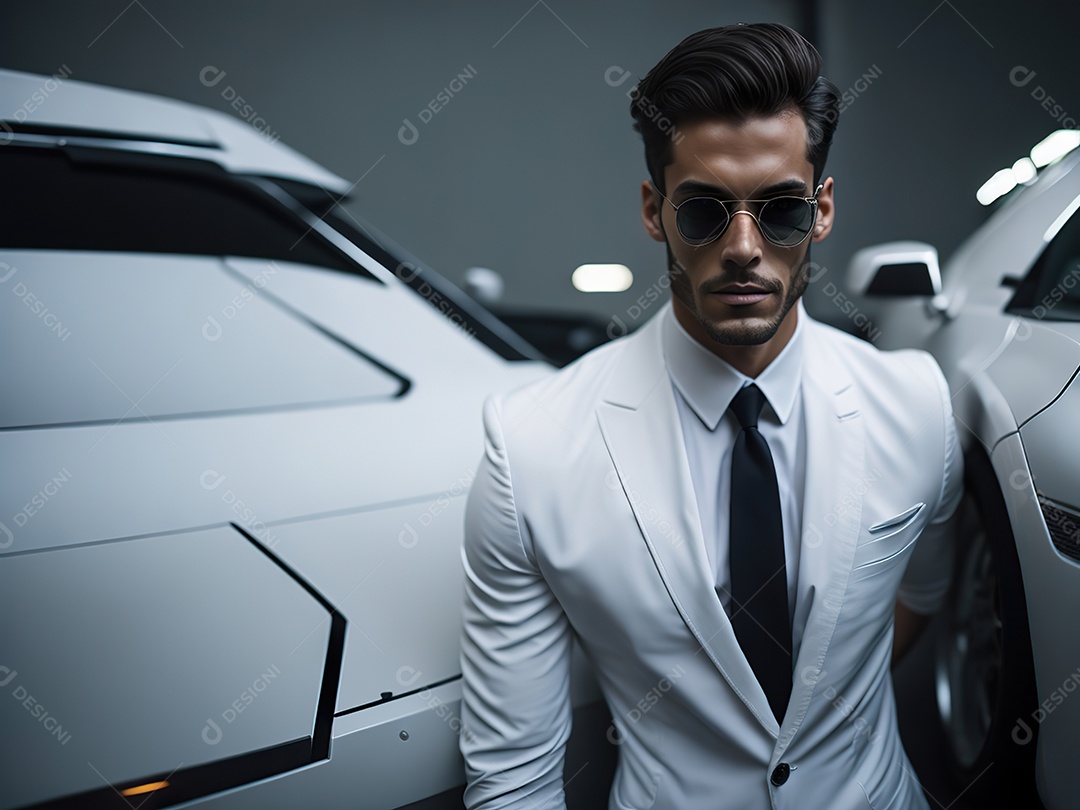 Imagem realista de homem jovem empresário