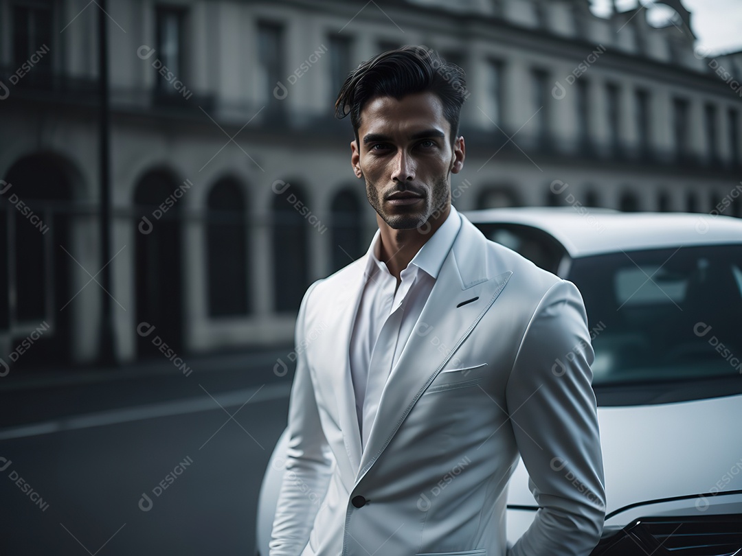 Imagem realista de homem jovem empresário