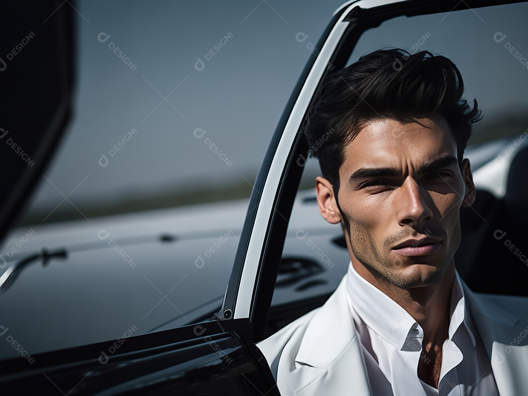 Imagem realista de homem jovem empresário