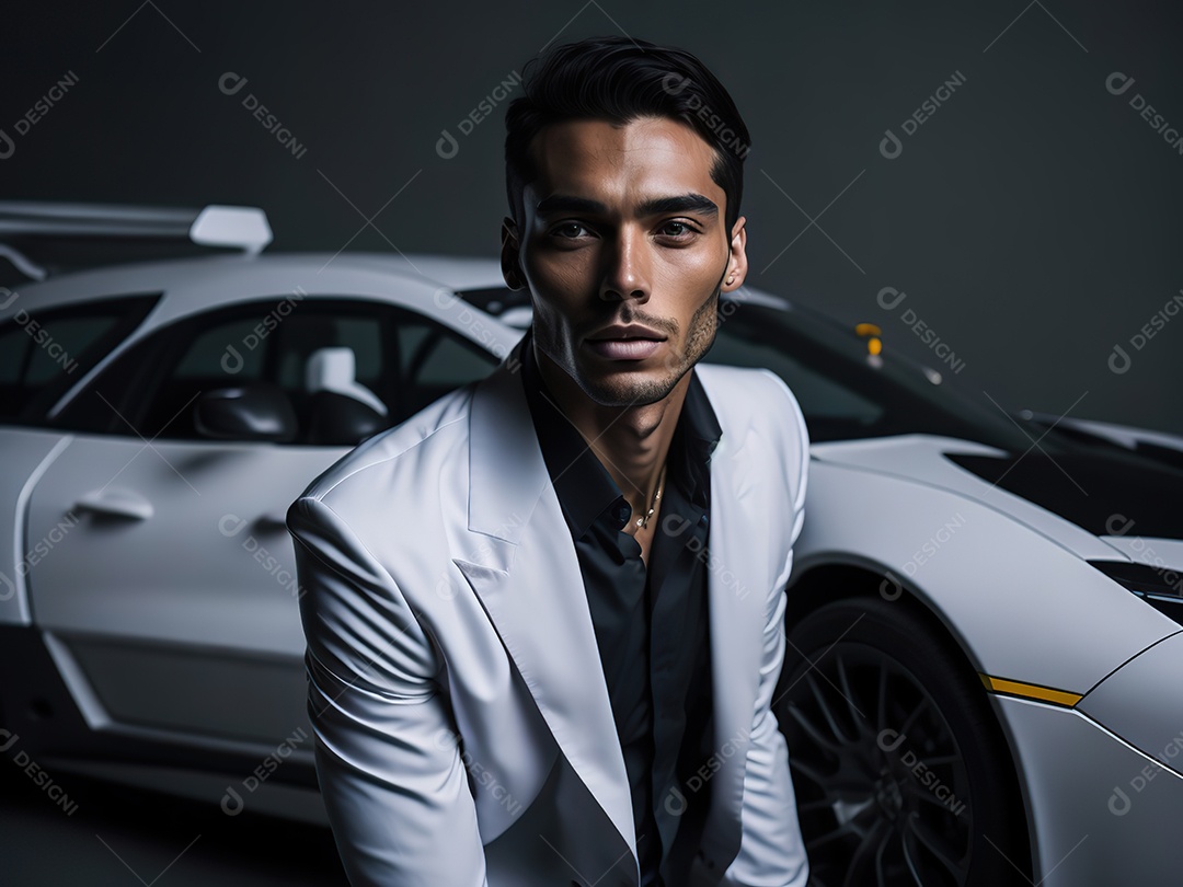 Imagem realista de homem jovem empresário