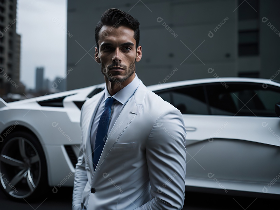 Imagem realista de homem jovem empresário