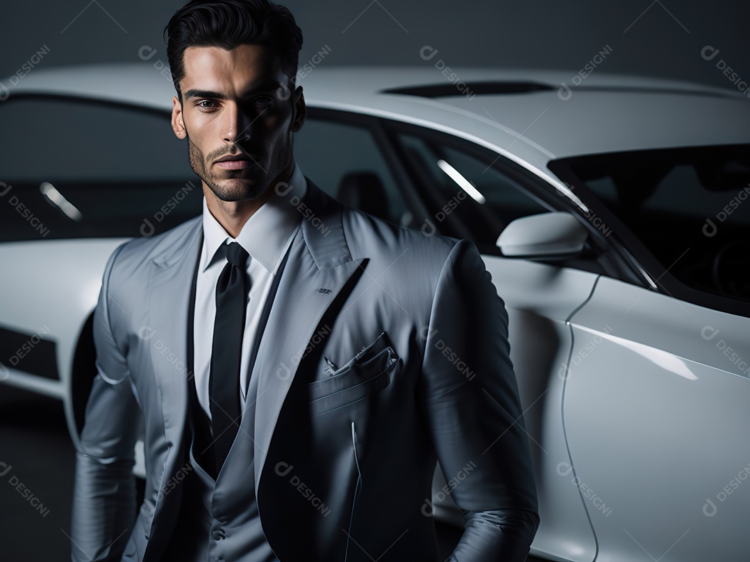 Imagem realista de homem jovem empresário